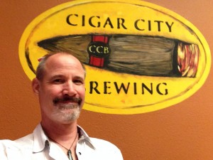 Kris Calef on site in Cigar City's tasting room...And taste we did.