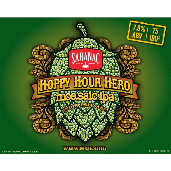 Matt Brewing Company - Saranac Hoppy Hour Hero moe.saic IPA