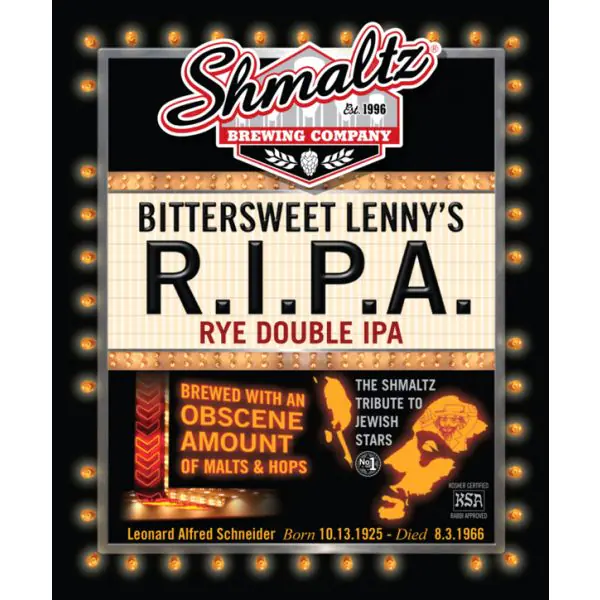 Shmaltz Brewing Company - Bittersweet Lenny's R.I.P.A. Tasting