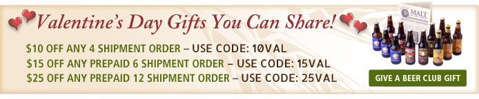Join or Give the Microbrewed Beer of the Month Club Valentine's Day Beer Gifts